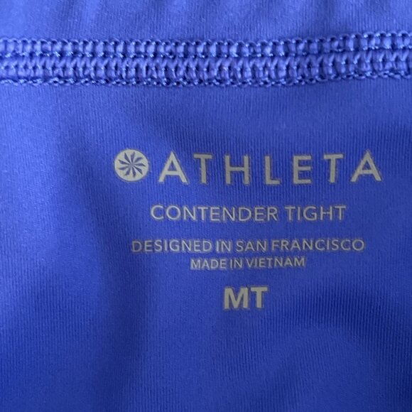 Athleta‎ Leggings Womens MT Blue Contender Tight Gym Yoga Workout Athletic Comfy - Picture 3 of 12